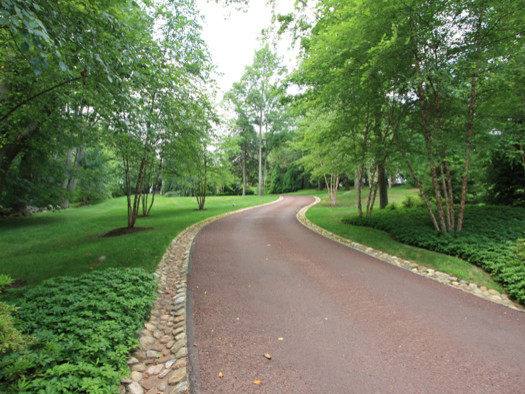 landscape driveway winding landscaping traditional architects designers along conte