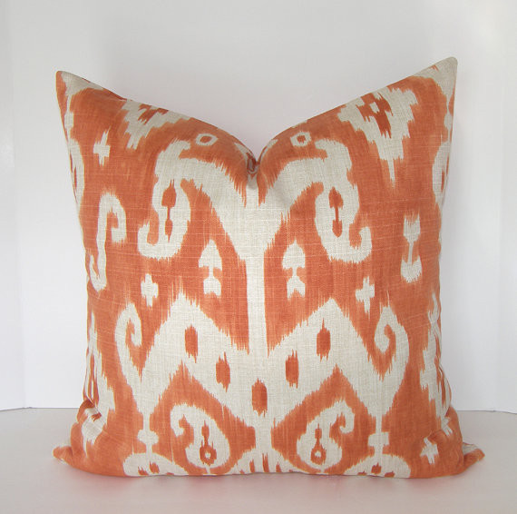 Decorative Designer Ikat Pillow Cover By Loubella1 - Eclectic - Decorative Pillows - by Etsy