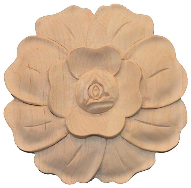 California Small Wood Rosette Red Oak Traditional Onlays And