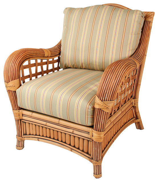 Belize Armchair, Green/Tan/Beige - Contemporary - Garden Lounge Chairs