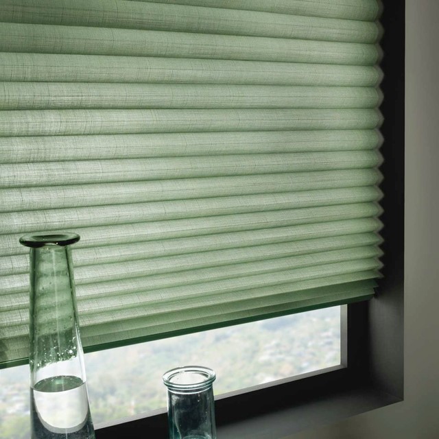 BlindSaver Advantage NoHoles Blackout Pleated Shades Contemporary
