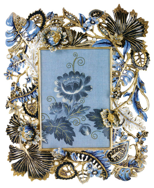 Jay Strongwater Madison Floral & Vine Frame Traditional Picture