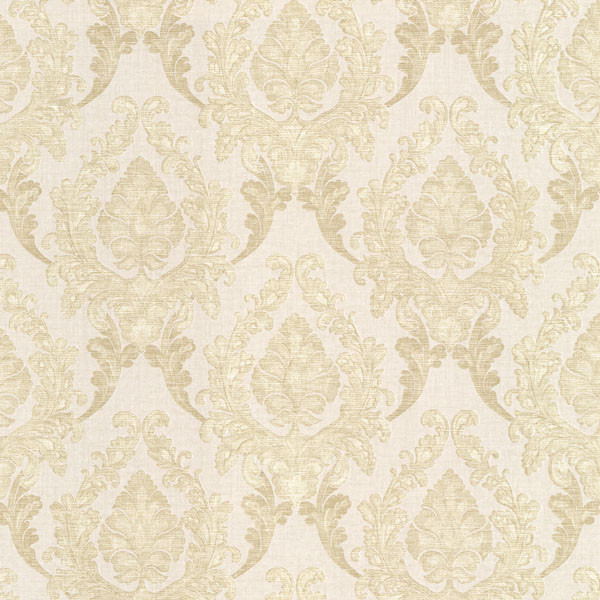 Regal Beige Damask Wallpaper Traditional Wallpaper by Brewster