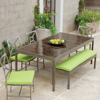 Modern Living 82" Mosaic Dining Table - Modern - Outdoor Dining Tables