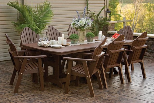 Orchid Polywood Outdoor Dining Set - Tropical - Outdoor Dining Sets