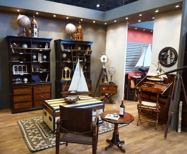 Nautical Home Decorating Traditional Home Office new york by Go