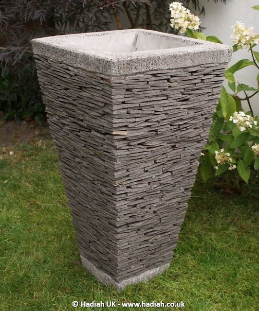 Stacked Stone Plant Pots Modern Plant Pots & Planters Manchester