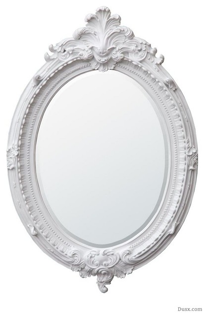 Almandine French Rococo White Oval Bevelled Mirror  Traditional  Wall Mirrors  east midlands 