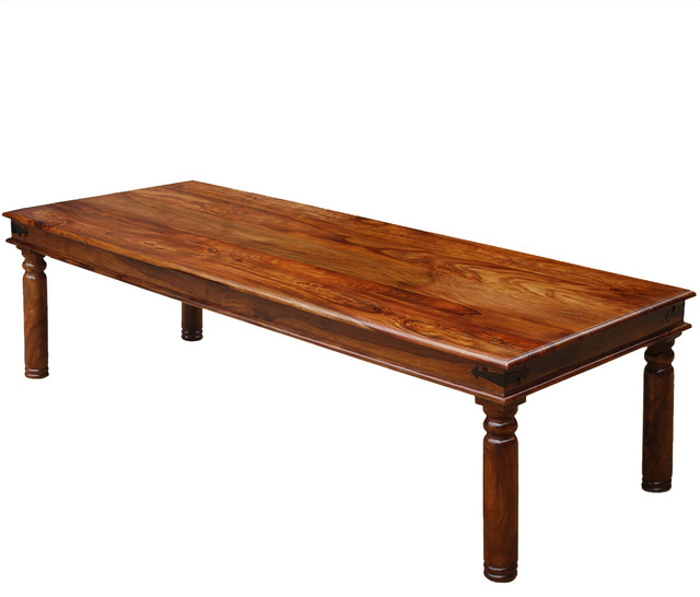 Solid Wood Large 10 Seat Rustic Dining Room Table Furniture - Rustic