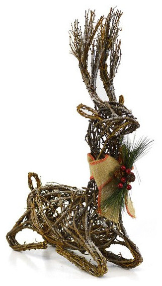 lying deer grapevine decoration traditional outdoor lying deer grapevine decoration traditional outdoor