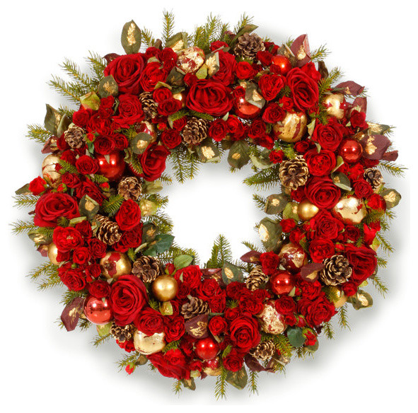 Glamorous Holiday Wreath 36 Traditional Wreaths And Garlands By Winward Designs 