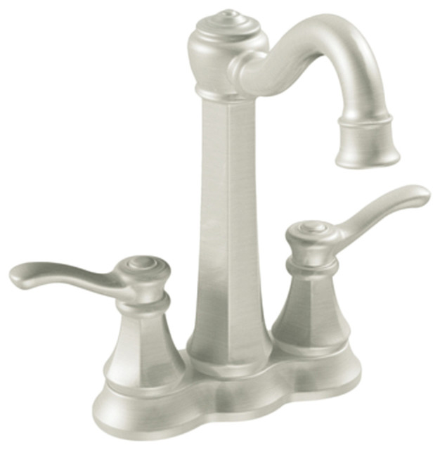 Moen 5994CSL Classic Stainless Bar Faucet Two Lever Handle, ADA