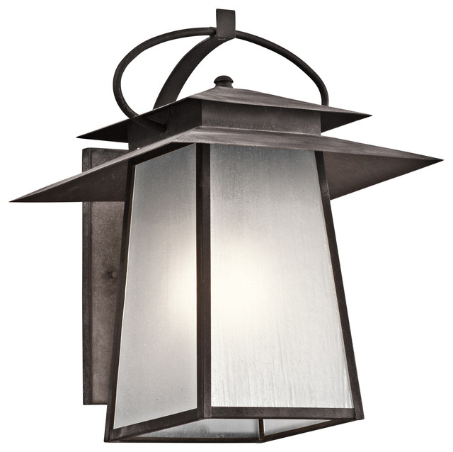 Kichler 1-Light Outdoor Wall Lantern - Weathered Zinc Exterior - Traditional - Outdoor Wall ...