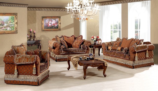 Genevieve Luxury Living Room Sofa Set