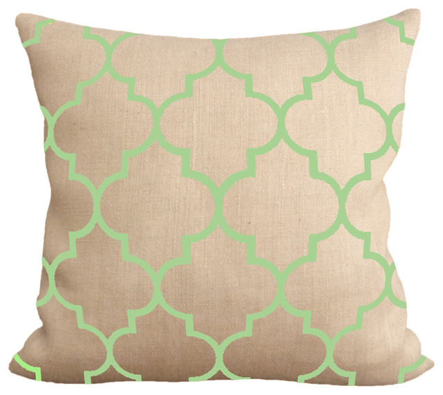 Celadon Morocco Pillow With Synthetic Down Insert - Mediterranean - Decorative Pillows - by ...