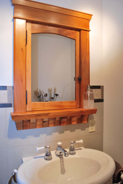BuiltIn Custom Wood Medicine Cabinet  Craftsman  Makeup Mirrors  vancouver  by Saratoga 