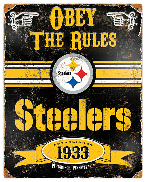 pittsburgh steelers embossed metal sign game room wall pittsburgh steelers embossed metal sign game room wall