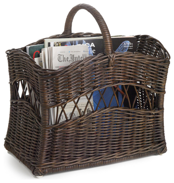 Wicker French Magazine Basket Magazine Racks by The Basket Lady