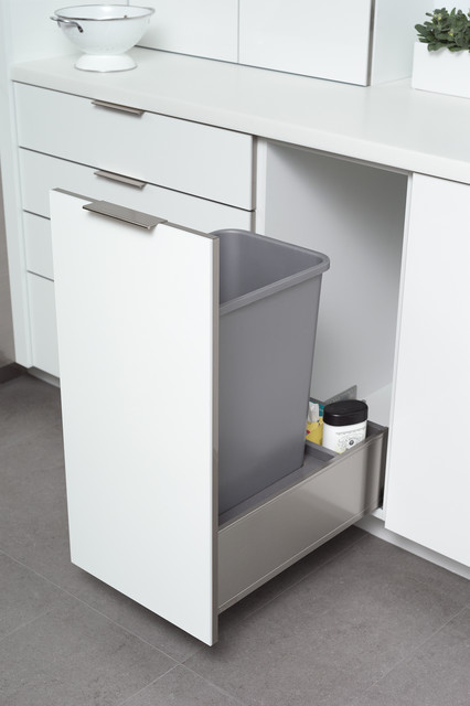 Stainless Steel Roll-Out Trash Bin Cabinet from Dura ...