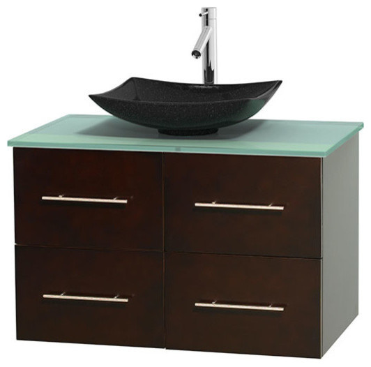 ... Green Glass Countertop, Sink contemporary-bathroom-vanities-and-sink