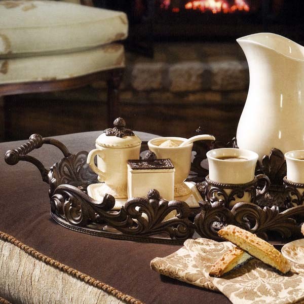 The GG Collection Large Oval Serving Tray Mediterranean Serving