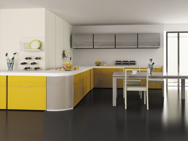 Modern Gray Kitchen Cabinets