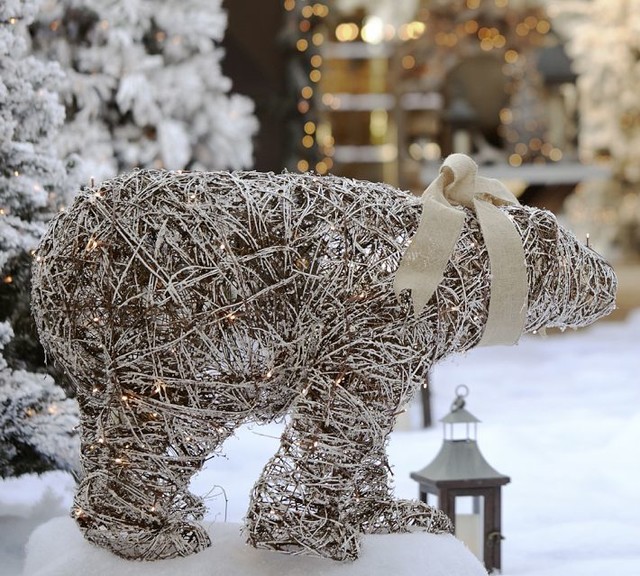 lit twig polar bear contemporary outdoor holiday lit twig polar bear contemporary outdoor holiday