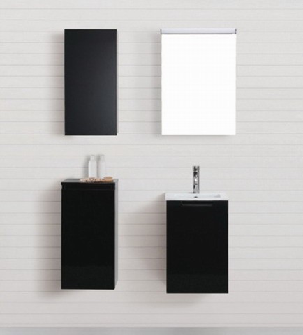 400mm Black Bathroom Vanity  Aspen contemporarybathroomvanitiesand 