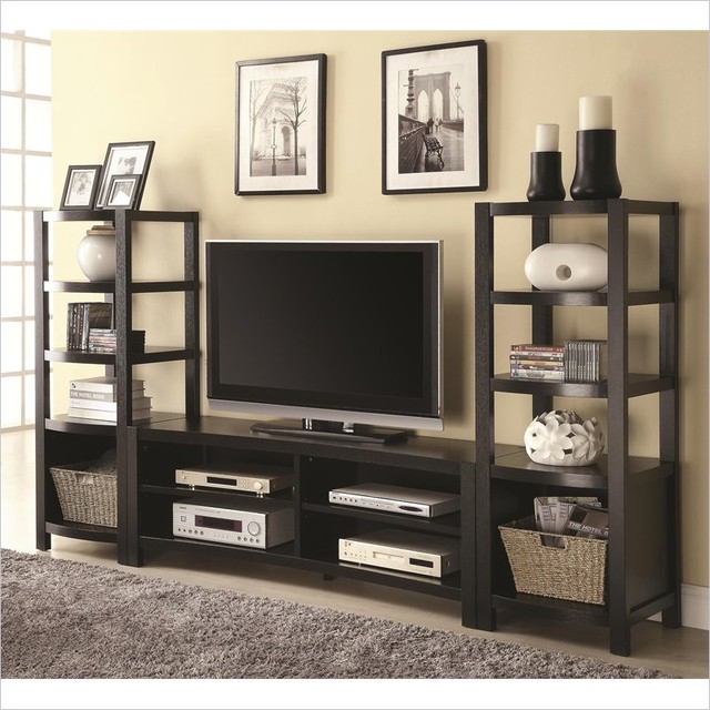 Coaster Curved Front Entertainment Center Contemporary
