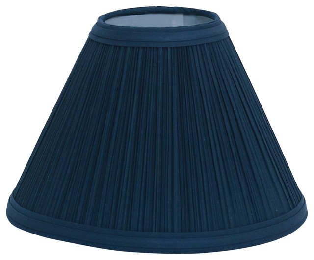 Mushroom Pleat Empire Lampshade, 12", Federal Blue Traditional Lamp