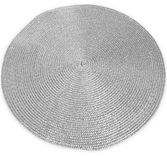 Silver Metallic Placemat Contemporary Placemats other metro by