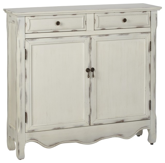 Heidi HandPainted Distressed Cream Accent Chest Beach Style
