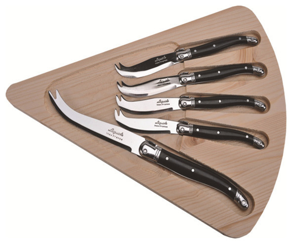 set Piece Set Cheese knife decorative cheese Black knives 5 cheese transitional  Laguiole