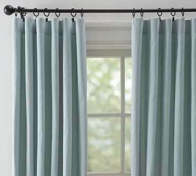 Cameron Drape, 50 x 124", Sea Glass Blue - Traditional - Curtains - by