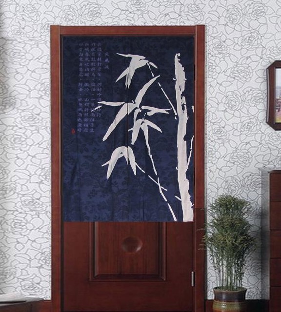 Cloth Door Curtain Plain Fabric Blinds Japanese Style