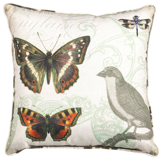 Nature s Poetry Butterflies Pillow - Traditional - Decorative Pillows - by Gifted Living