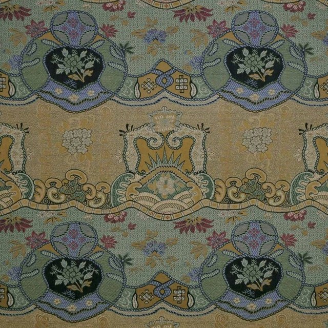 Clarence House Fabric Dragon Empress Green and Blue NC12 326967 Traditional Upholstery