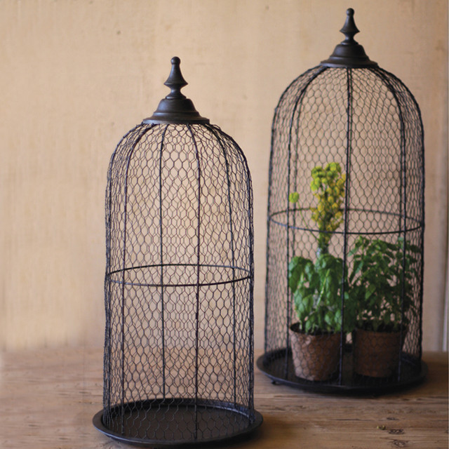 Wire Bird Cage Domes (Set of 2) Eclectic Home Decor atlanta by