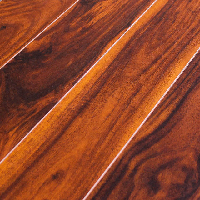 Inhaus Exotics Tigerwood 8mm Laminate Flooring Sample - Tropical
