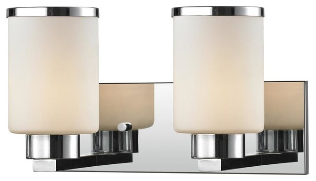 2 Light Vanity - Chrome Finish - Contemporary - Bathroom Vanity Lighting - by ShopLadder