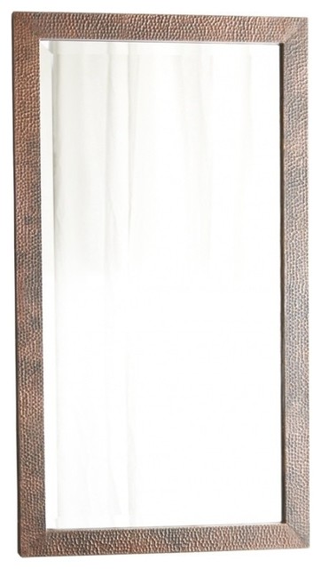 Antique Copper Rectangular Mirror, 20 X 36 - Rustic - Wall Mirrors - by ...