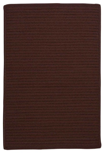 8' Square (Large 8x8) Rug, Chocolate (Brown) Indoor/Outdoor Carpet