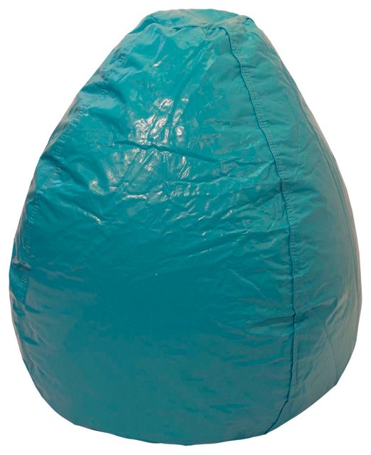 Wet Look Vinyl Teal Bean Bag Contemporary Bean Bag Chairs by