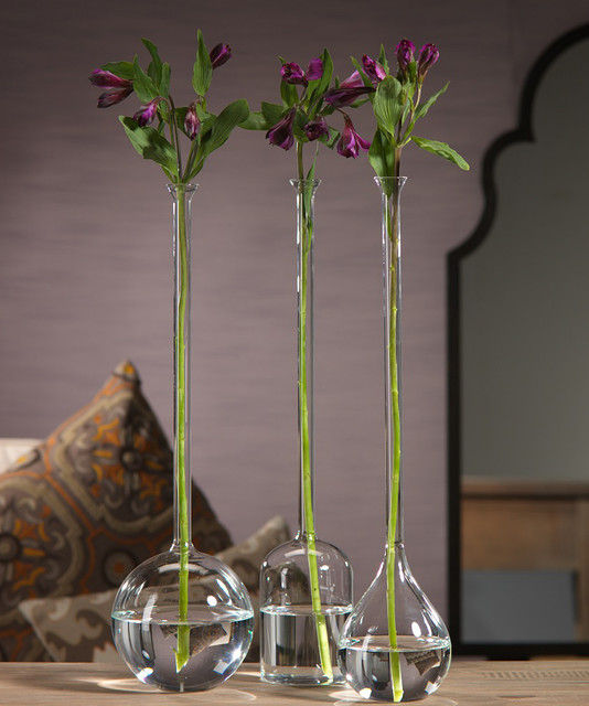 Long Neck Vase Transitional Vases by Bliss Home and Design