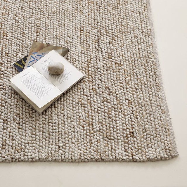 Mini Pebble Wool Jute Rug Contemporary Rugs by West Elm