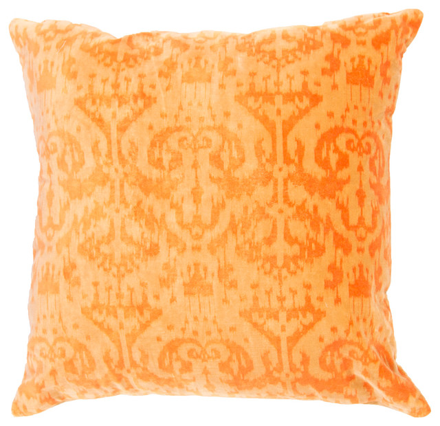 Handmade Cotton Yellow/Gold Pillow - Transitional - Decorative Pillows