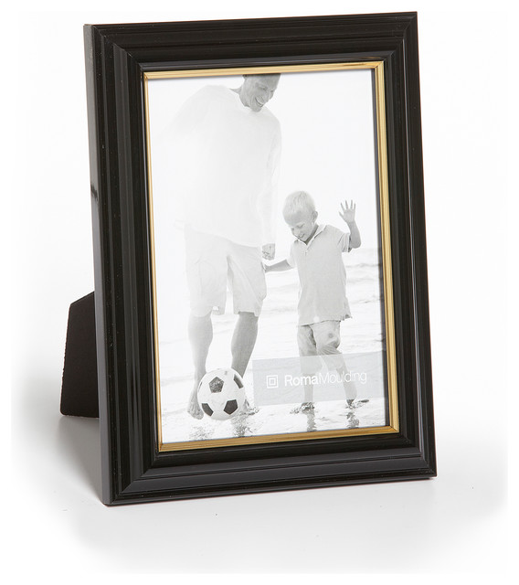 Ramino, 1", Black Lacquer Modern Picture Frames by Roma Moulding