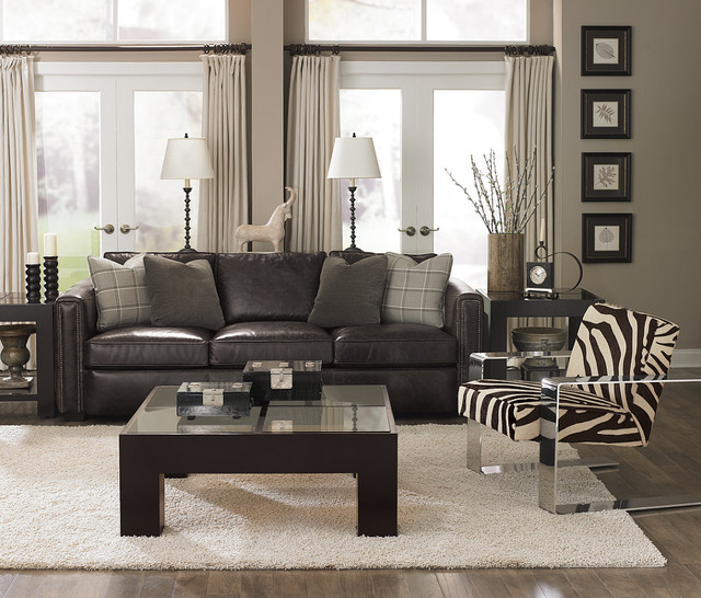 Zebra Print Living Room - Bernhardt Furniture