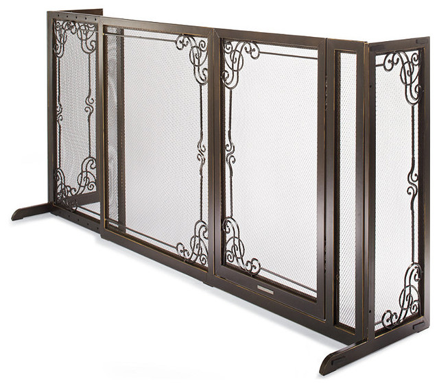 34"H Expandable Freestanding Steel Mesh Pet Gate Traditional Pet