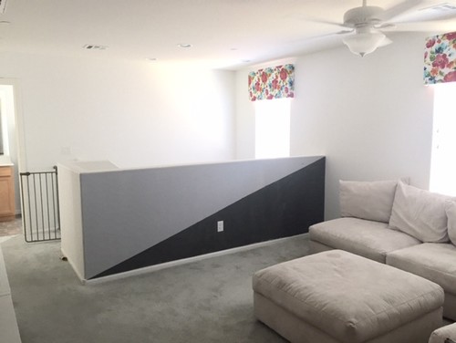 Looking for (temp) design ideas to make our half loft wall...whole
